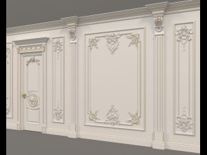 European Style Interior Wall Decoration 8 3Dモデル