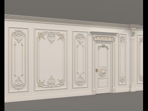 European Style Interior Wall Decoration 8 3Dモデル