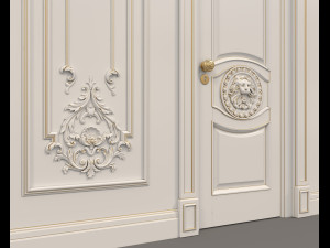 European Style Interior Wall Decoration 8 3Dモデル