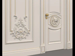 European Style Interior Wall Decoration 8 3D Model