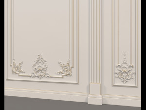 European Style Interior Wall Decoration 8 3Dモデル
