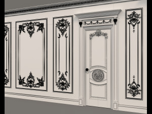 European Style Interior Wall Decoration 8 3Dモデル