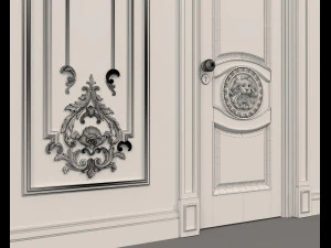 European Style Interior Wall Decoration 8 3D Model