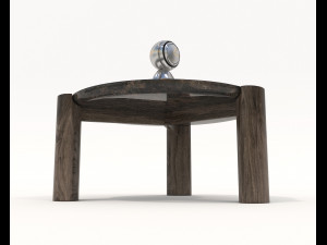 Contemporary Coffee Table and Armchair 14 3D Model
