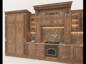 European Style Kitchen 8 3D Модель