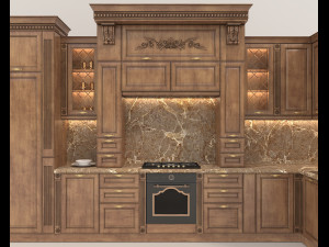 European Style Kitchen 8 3D Модель