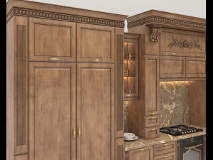 European Style Kitchen 8 3D Model