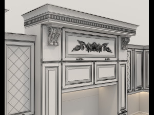 European Style Kitchen 8 3D Модель