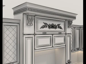 European Style Kitchen 8 3D Model