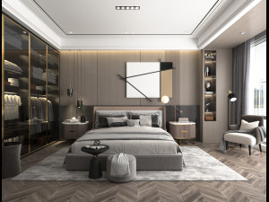 Modern Bedroom Interior Scene 10 3D Model