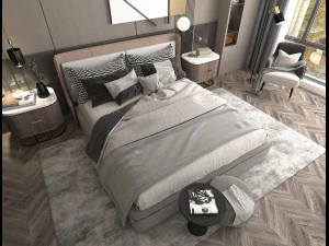 Cena interior do quarto moderno 10 Modelo 3D