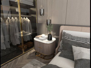 Modern Bedroom Interior Scene 10 3D Model