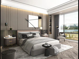 Cena interior do quarto moderno 10 Modelo 3D