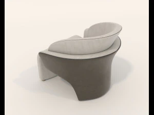 Contemporary Coffee Table and Armchair 15 3D Model