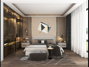 Modern Bedroom Interior Scene 11 Modelo 3D