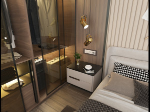 Modern Bedroom Interior Scene 11 3D Модель