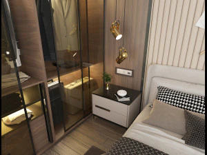 Modern Bedroom Interior Scene 11 3D Model