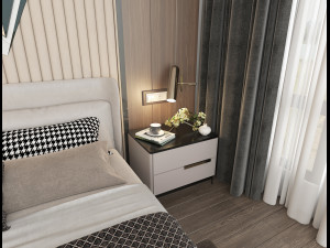 Modern Bedroom Interior Scene 11 3D Модель