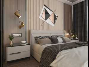 Modern Bedroom Interior Scene 11 3D Модель
