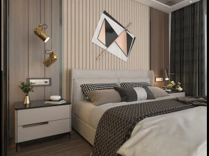 Modern Bedroom Interior Scene 11 3D Model