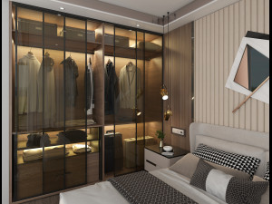 Modern Bedroom Interior Scene 11 3D Модель