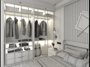 Modern Bedroom Interior Scene 11 3D Модель