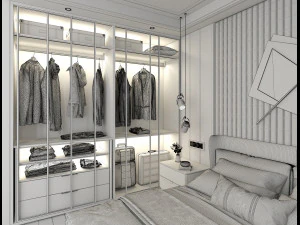 Modern Bedroom Interior Scene 11 3D Model