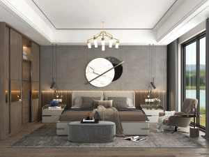 Moderne Schlafzimmer-Innenszene 12 3D Modell