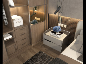 Modern Bedroom Interior Scene 12 3D Модель