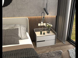Modern Bedroom Interior Scene 12 3D Модель