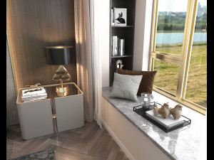 Modern Bedroom Interior Scene 13 Modèle 3D