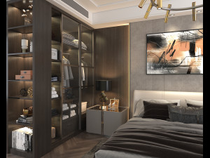 Modern Bedroom Interior Scene 13 Modèle 3D