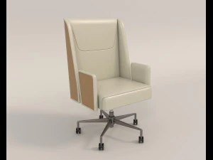 Classic Working Table and Chair 4 3D Model