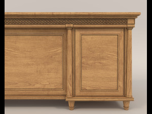 Classic Working Table and Chair 4 3Dモデル