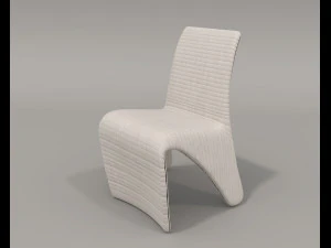 Contemporary Style Dining Table and Chairs 3D Model