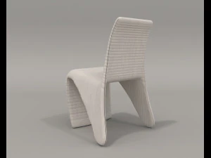 Contemporary Style Dining Table and Chairs 3D Model