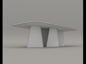Contemporary Style Dining Table and Chairs Model 3D