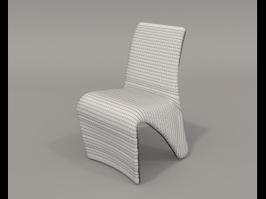 Contemporary Style Dining Table and Chairs Model 3D