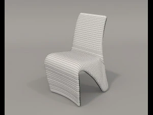 Contemporary Style Dining Table and Chairs 3D Model