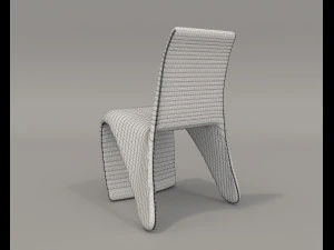 Contemporary Style Dining Table and Chairs 3D Model