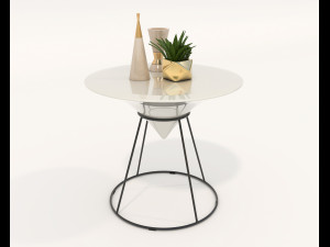 Contemporary Design Table and Chair Set 19 3D Model