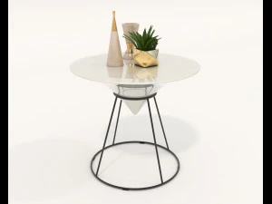 Contemporary Design Table and Chair Set 19 3D Model