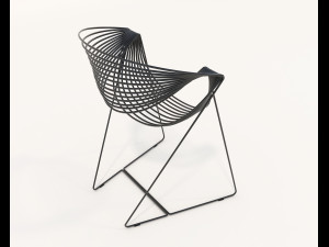 Contemporary Design Table and Chair Set 19 3D Model