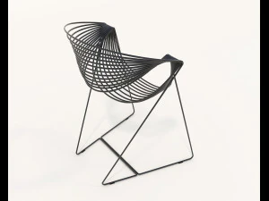 Contemporary Design Table and Chair Set 19 3D Model
