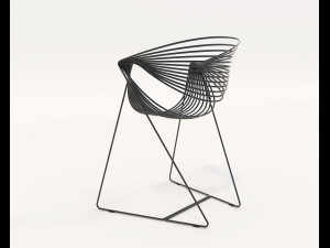 Contemporary Design Table and Chair Set 19 3D Model