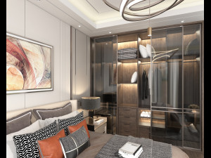 Modern Bedroom Interior Scene 14 3D Model
