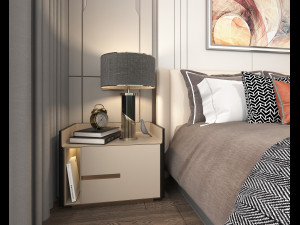Modern Bedroom Interior Scene 14 3D Model