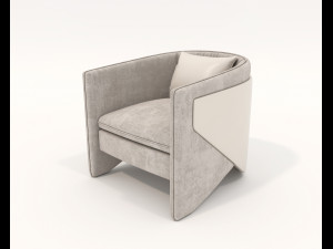 Contemporary Design Table and Chair Set 20 3D Model