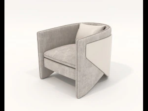 Contemporary Design Table and Chair Set 20 3D Model
