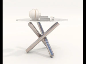 Contemporary Design Table and Chair Set 20 3D Model